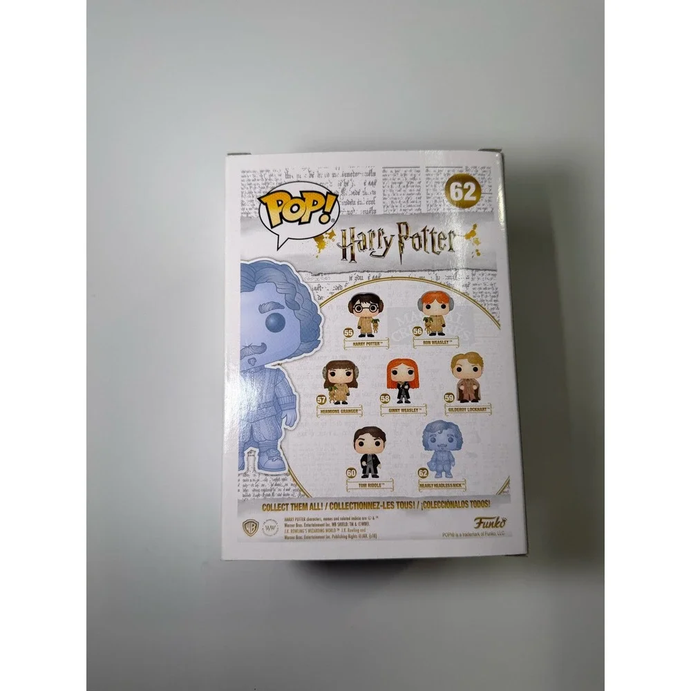 Funko Pop Harry Potter Nearly Headless Nick 62 Vinyl Figure Ghost Gryffindor